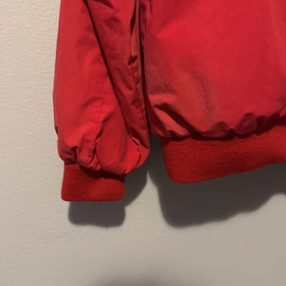 Vintage 80s American Eagle Barn Jacket Red Plaid Linging Pockets Zip FUC Flaw - Picture 16 of 16